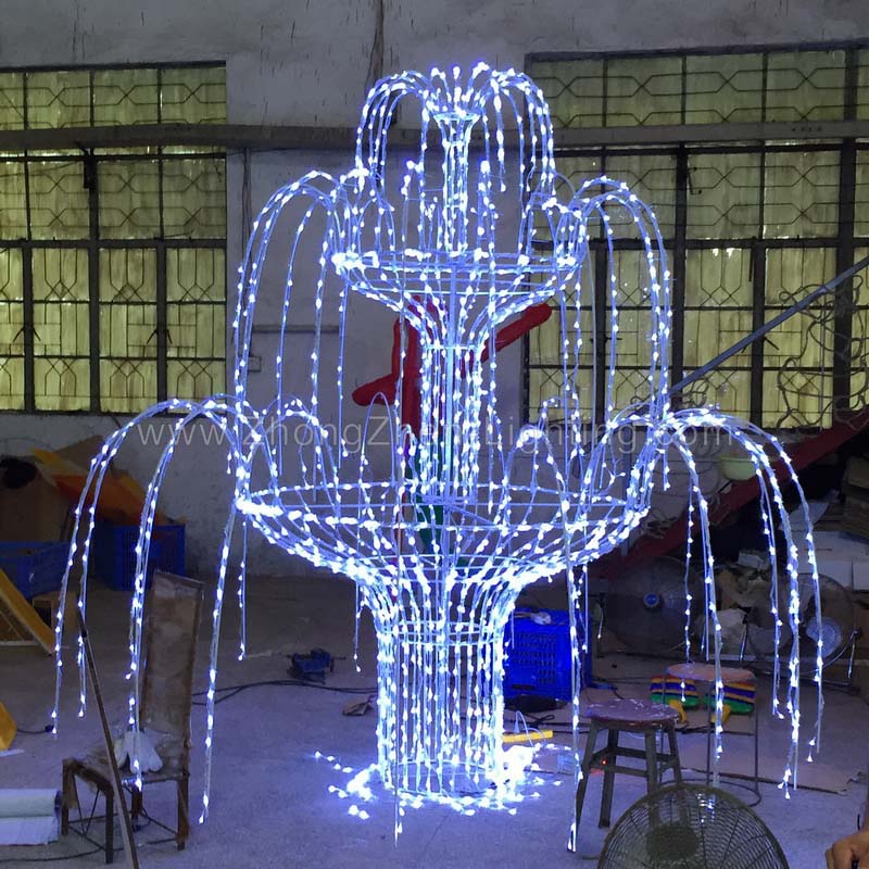 3d Christmas Fountain Motif Light 01